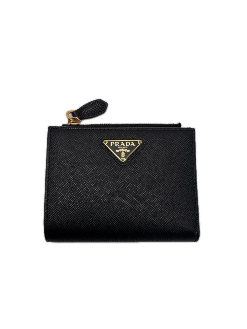 Prada Factory Number 75 Black Bifold Wallet Card